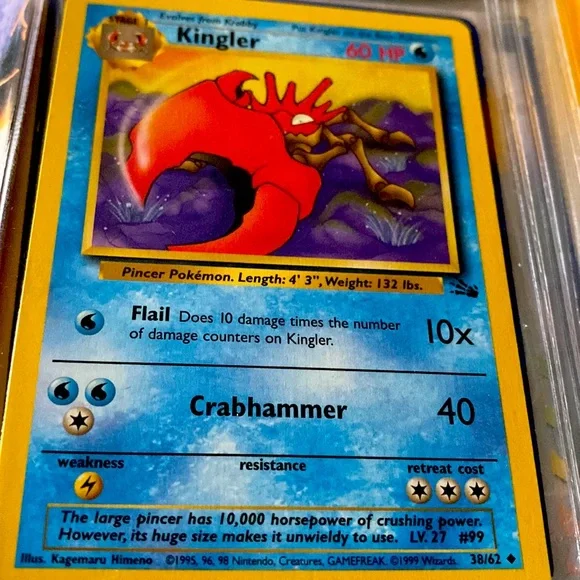 1995 kingler pokemon card value Kingler [1st Edition] #38 Prices | Pokemon Fossil